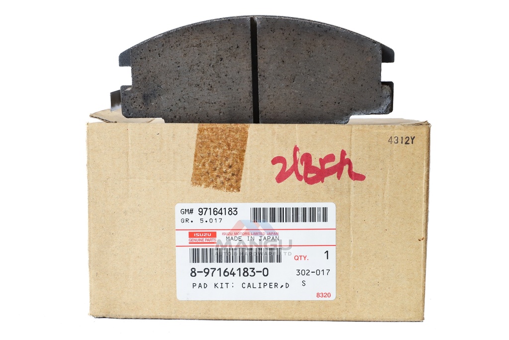 PAD KIT; CALIPER DISC BRK FRT
