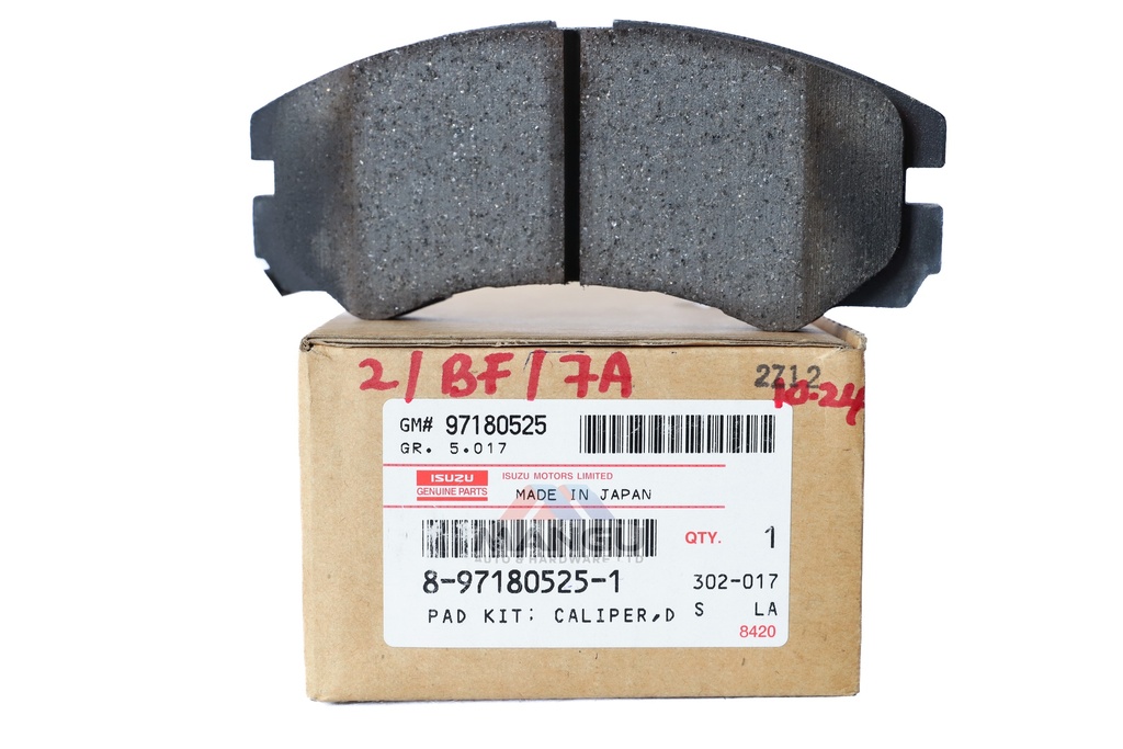 PAD KIT; CALIPER,DISC BRK,FRT
