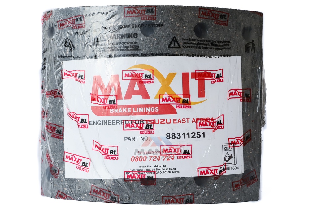 "Brake Lining, Front (Set)" 