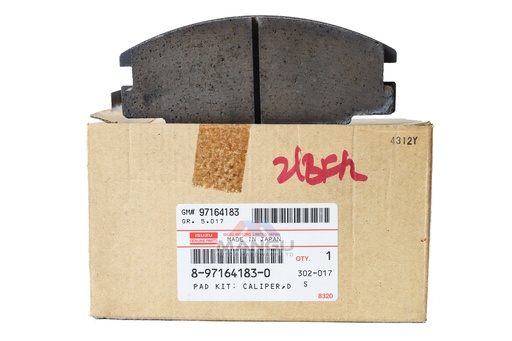 [2/BF/2] PAD KIT; CALIPER DISC BRK FRT